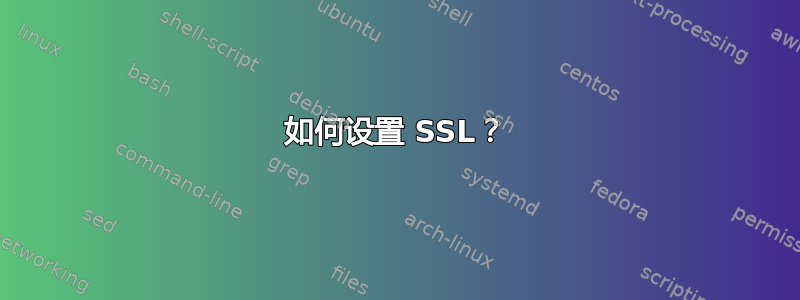 如何设置 SSL？