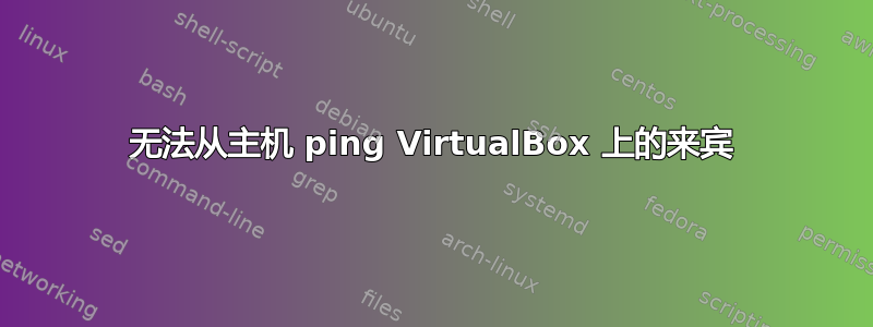 无法从主机 ping VirtualBox 上的来宾