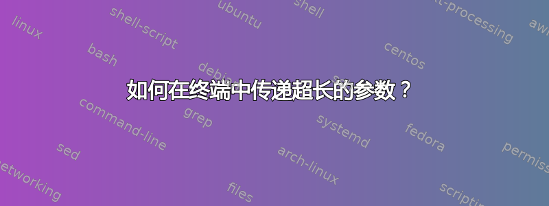 如何在终端中传递超长的参数？