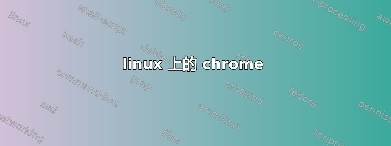 linux 上的 chrome