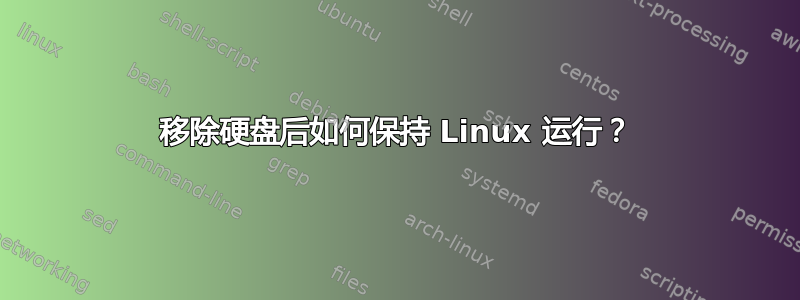 移除硬盘后如何保持 Linux 运行？