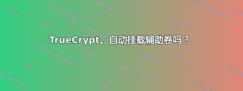 TrueCrypt。自动挂载辅助卷吗？