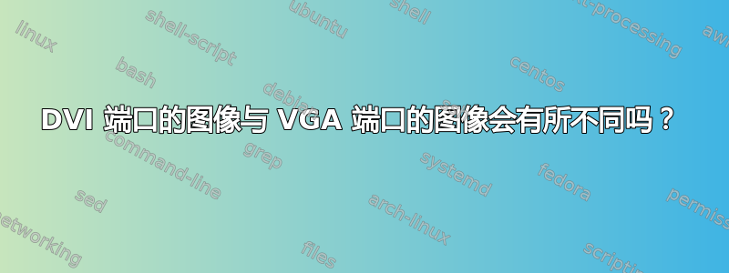 DVI 端口的图像与 VGA 端口的图像会有所不同吗？