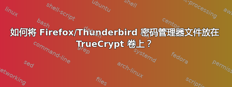 如何将 Firefox/Thunderbird 密码管理器文件放在 TrueCrypt 卷上？