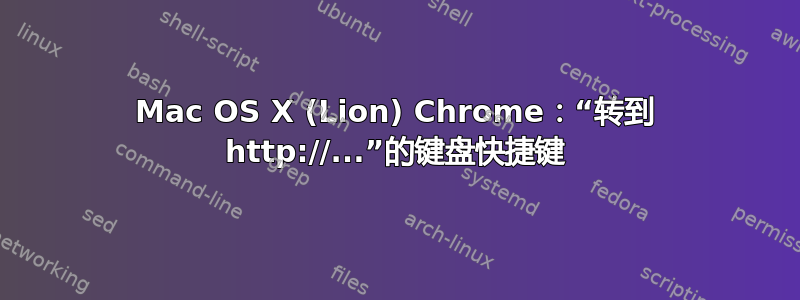 Mac OS X (Lion) Chrome：“转到 http://...”的键盘快捷键