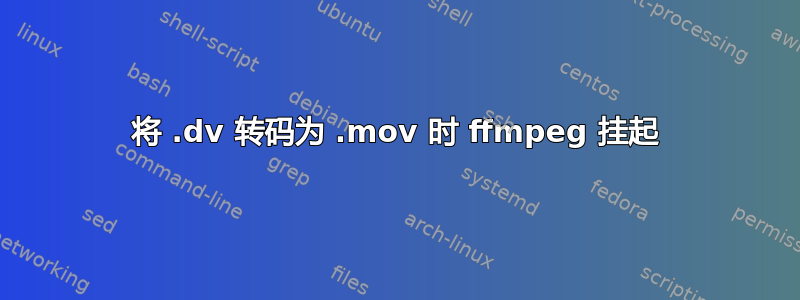 将 .dv 转码为 .mov 时 ffmpeg 挂起