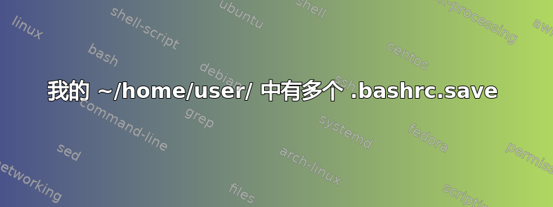 我的 ~/home/user/ 中有多个 .bashrc.save