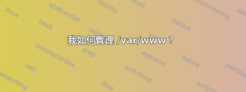 我如何管理 /var/www？