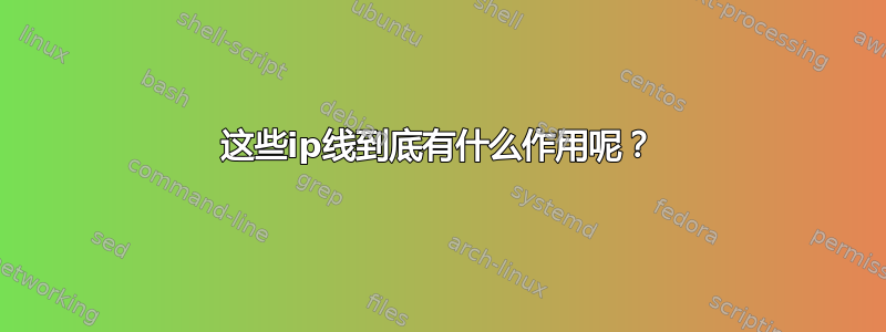 这些ip线到底有什么作用呢？