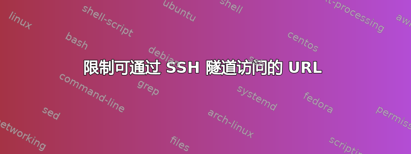 限制可通过 SSH 隧道访问的 URL