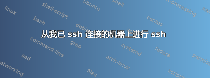 从我已 ssh 连接的机器上进行 ssh