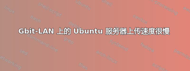 Gbit-LAN​​ 上的 Ubuntu 服务器上传速度很慢