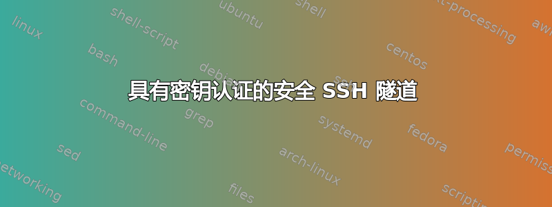 具有密钥认证的安全 SSH 隧道