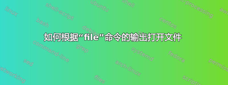 如何根据“file”命令的输出打开文件