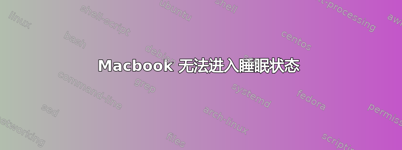 Macbook 无法进入睡眠状态