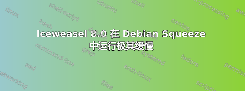 Iceweasel 8.0 在 Debian Squeeze 中运行极其缓慢