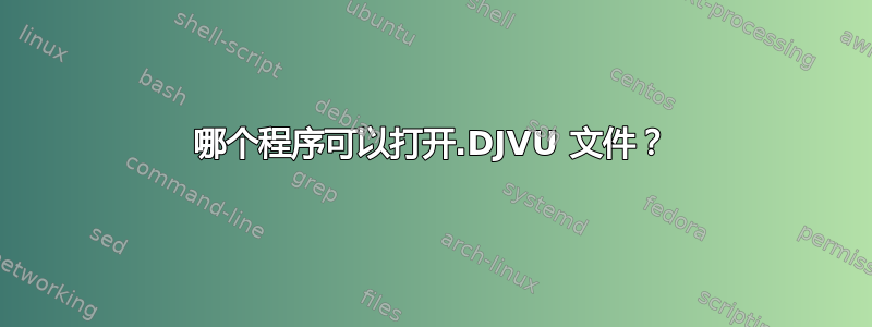 哪个程序可以打开.DJVU 文件？