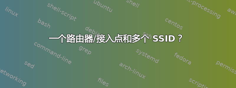 一个路由器/接入点和多个 SSID？