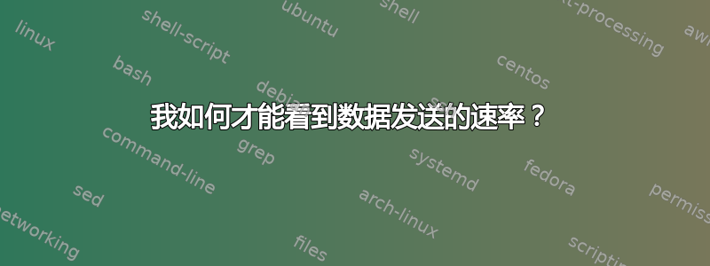 我如何才能看到数据发送的速率？