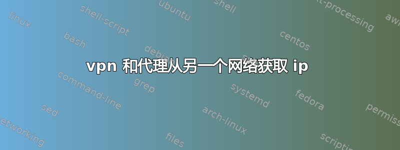 vpn 和代理从另一个网络获取 ip