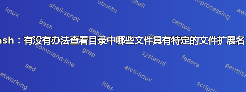 Bash：有没有办法查看目录中哪些文件具有特定的文件扩展名？