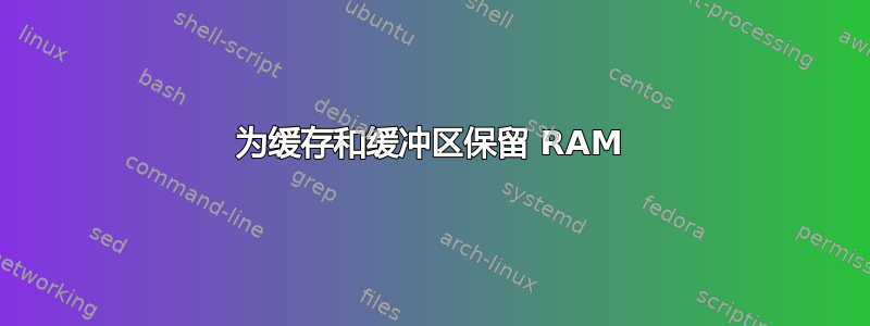 为缓存和缓冲区保留 RAM