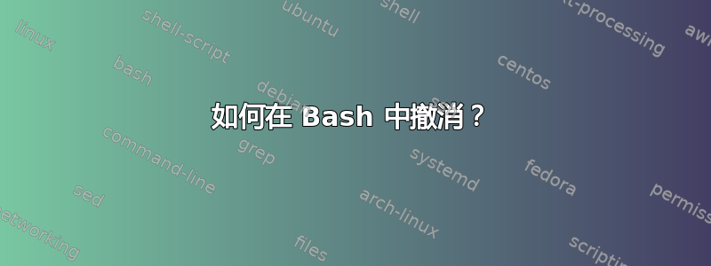 如何在 Bash 中撤消？