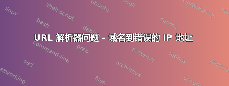 URL 解析器问题 - 域名到错误的 IP 地址