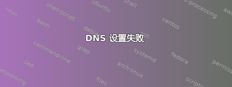 DNS 设置失败