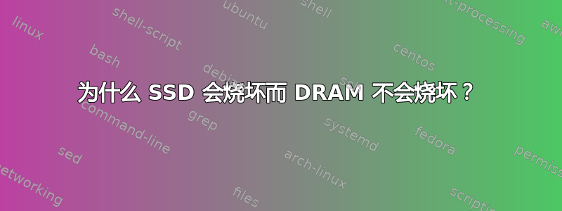 为什么 SSD 会烧坏而 DRAM 不会烧坏？