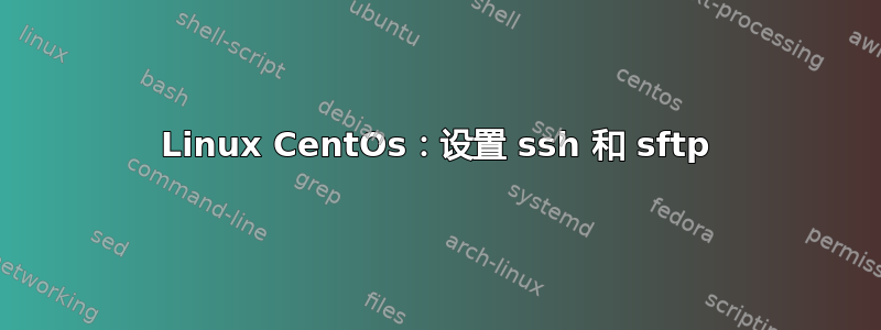 Linux CentOs：设置 ssh 和 sftp