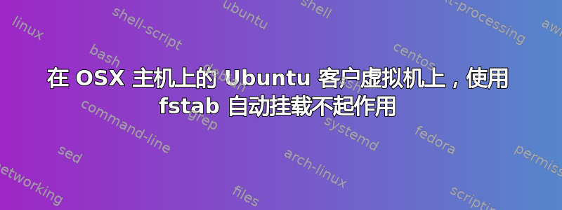 在 OSX 主机上的 Ubuntu 客户虚拟机上，使用 fstab 自动挂载不起作用