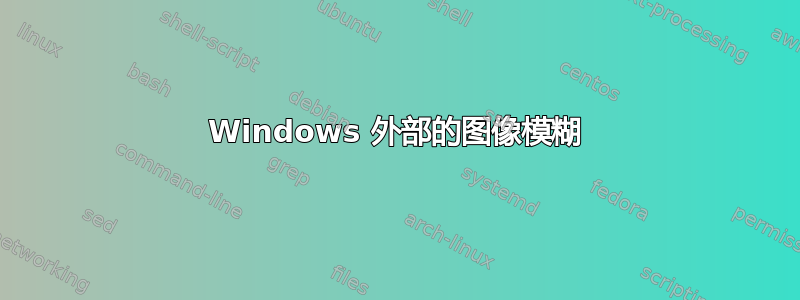 Windows 外部的图像模糊