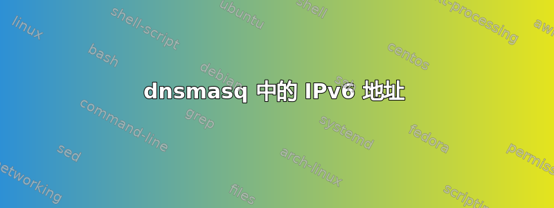 dnsmasq 中的 IPv6 地址