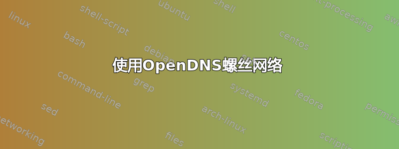 使用OpenDNS螺丝网络