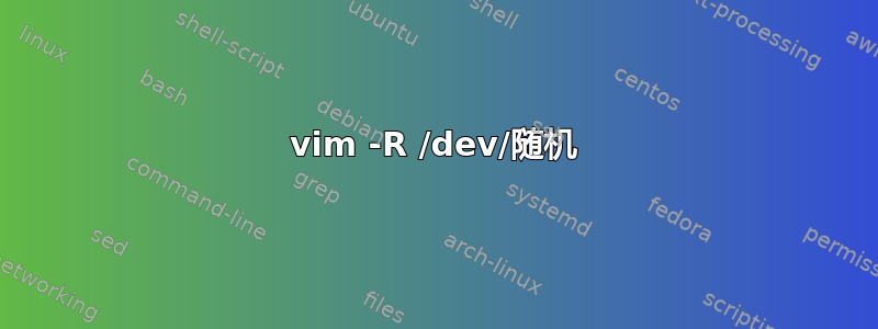 vim -R /dev/随机