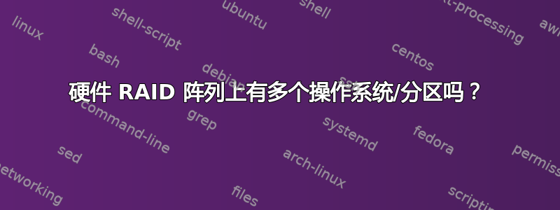 硬件 RAID 阵列上有多个操作系统/分区吗？