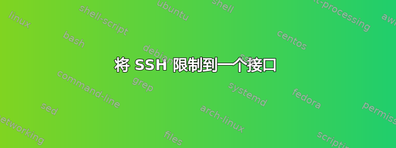 将 SSH 限制到一个接口