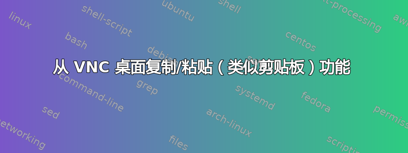 从 VNC 桌面复制/粘贴（类似剪贴板）功能