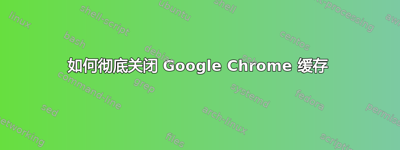 如何彻底关闭 Google Chrome 缓存