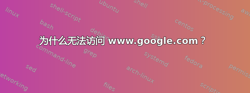 为什么无法访问 www.google.com？