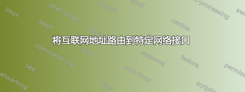 将互联网地址路由到特定网络接口