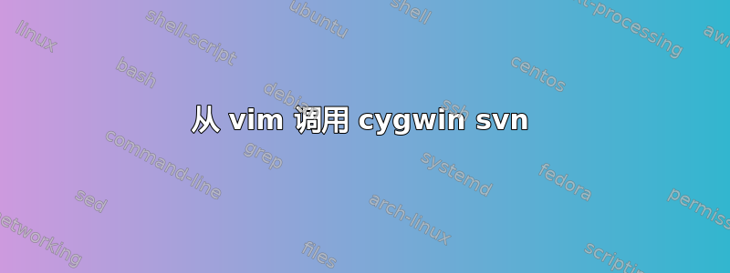 从 vim 调用 cygwin svn