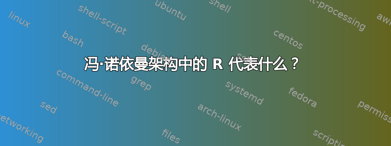 冯·诺依曼架构中的 R 代表什么？