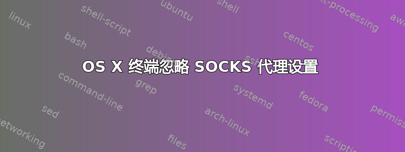 OS X 终端忽略 SOCKS 代理设置