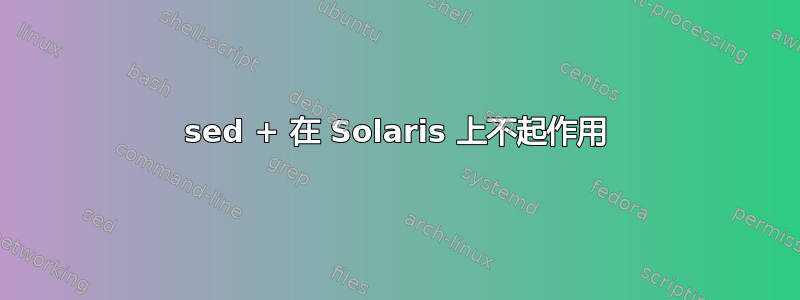 sed + 在 Solaris 上不起作用