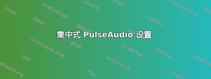 集中式 PulseAudio 设置