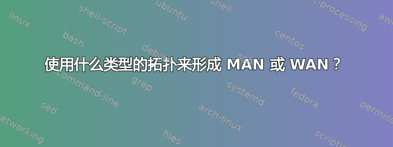 使用什么类型的拓扑来形成 MAN 或 WAN？