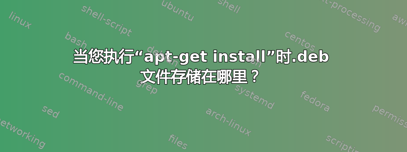 当您执行“apt-get install”时.deb 文件存储在哪里？