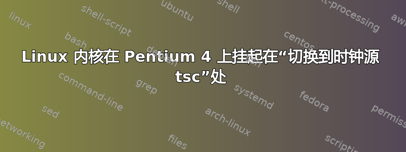 Linux 内核在 Pentium 4 上挂起在“切换到时钟源 tsc”处